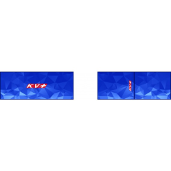 KV+ TORNADO RACING HEADBAND Small - Blue / White 22A03s-107
